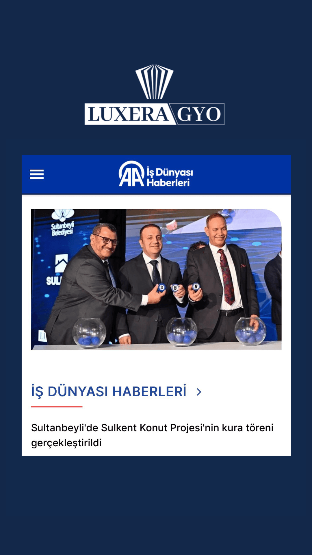 Sultanbeyli'de Sulkent Konut Projesi'nin kura töreni gerçekleştirildi